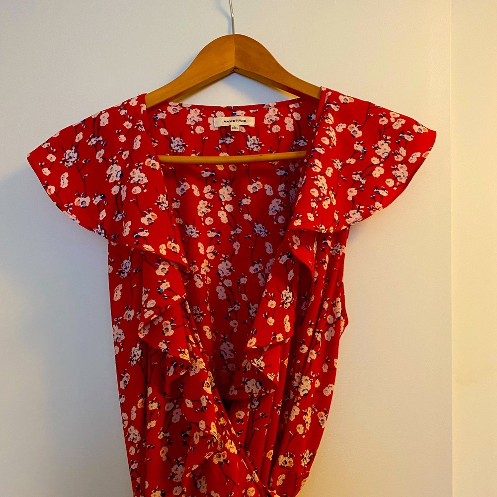 Max Studio ruffled wrap dress - Picture 2 of 7